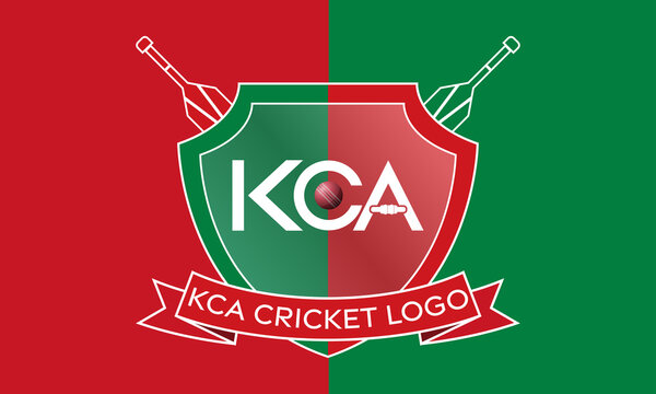 KCA cricket logo. Creative cricket icon logo vector. 