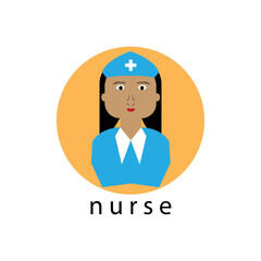 Cute nurse character vector design illustration