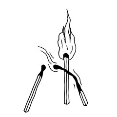 Three matches together.