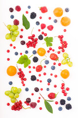 berry mix isolated on a white background