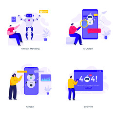 
Pack of Ai Flat Illustrations 

