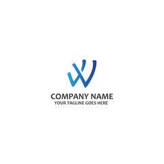 W Letter Logo Template