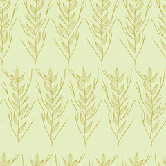 Vector green leaves brunch half tone seamless pattern background. Great use for fabric, wallpaper, giftwrap, wrapping paper and many more.