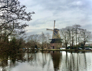 windmill by the lake