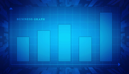 2d rendering Stock market online business concept. business Graph 