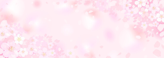 ふんわりとした桜のイラスト © umiberry