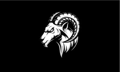 Ram head sport logo vector. 