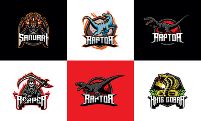 Set of esport logo vector © lemahijo