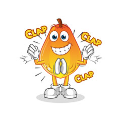 papaya applause illustration. character vector