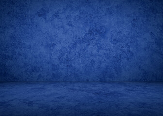 blue concrete interior