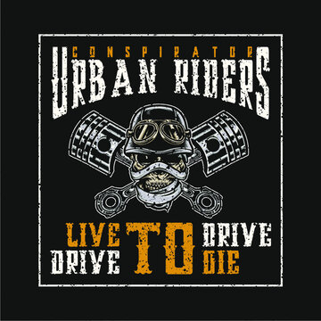 skull on a motorcycle