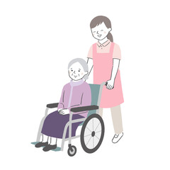 車いす介助／女性ヘルパー