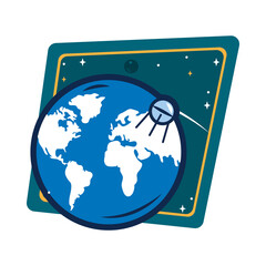 earth planet badge