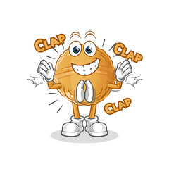 walnut applause illustration. character vector