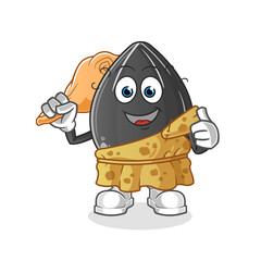 sunflower seed ancient cartoon. cartoon mascot vector