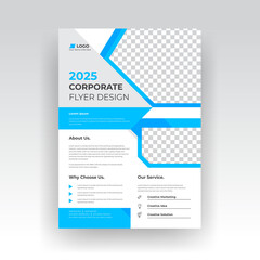 Modern corporate business print ready flyer poster design template