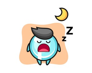 Bubble character illustration sleeping at night