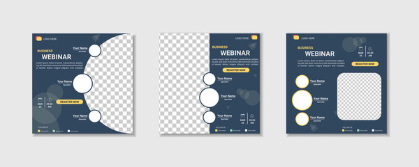 collection webinar social media post template. Banner promotion
