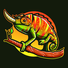 Chameleon Cartoon illustration