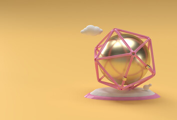 Abstract Background. Dynamic 3d spheres - Modern Banner or Poster Design