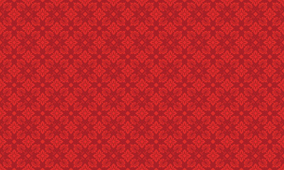 模様素材　小葵　シームレスパターン　赤