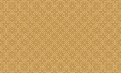模様素材　小葵　シームレスパターン　ゴールド