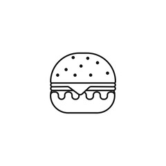 Burger Icon Illustration Logo Template