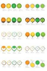 Set of resentation business infographic template with 4 options or steps. Modern infographic design template. Creative concept of five stages of business project