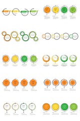 Set of resentation business infographic template with 4 options or steps. Modern infographic design template. Creative concept of five stages of business project