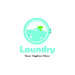 Laundry Logo Icon Design Vector