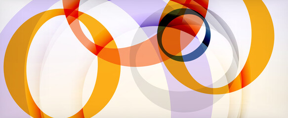 Ring geometric shapes, o letter repetition wallpaper. Abstract background for business or technology presentations, internet posters or web brochure covers