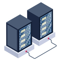 
Icon of big data in isometric design


