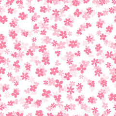 Floral seamless with hand drawn color flowers. Cute summer background. Modern floral compositions. Fashion vector stock illustration for wallpaper, posters, card, fabric, textile