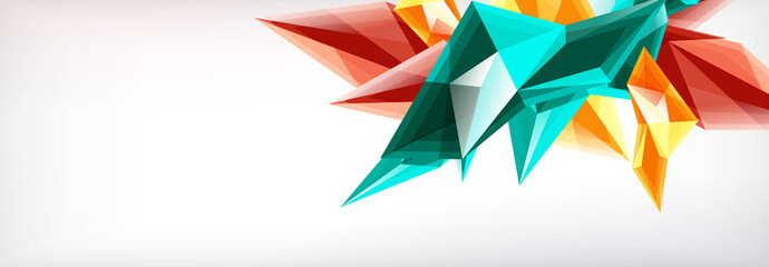 Vector 3d triangles and pyramids abstract background for business or technology presentations, internet posters or web brochure covers