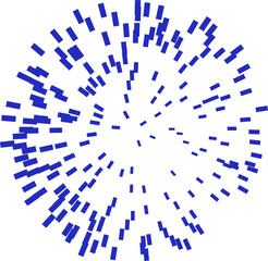 Abstract circle shape consisted of particles.