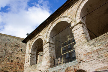 Church of the Assumption of the Blessed Virgin Mary in Ivangorod. Ivangorod Fortress Museum - the first Russian fortress in Russia.