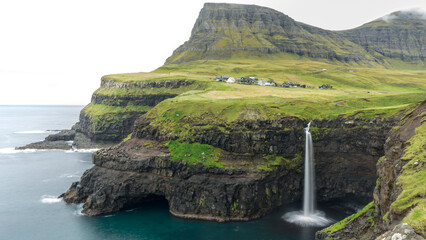 Waterfall into the Ocean