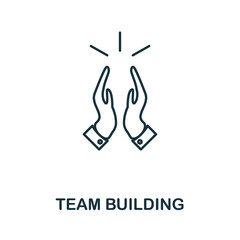 Team Building icon. Monochrome simple Team Building icon for templates, web design and infographics