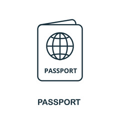 Passport icon. Simple illustration from vacation collection. Creative Passport icon for web design, templates, infographics and more