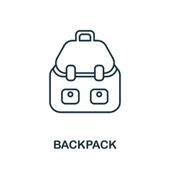 Backpack icon. Simple illustration from vacation collection. Creative Backpack icon for web design, templates, infographics and more