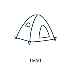 Tent icon. Simple illustration from vacation collection. Creative Tent icon for web design, templates, infographics and more