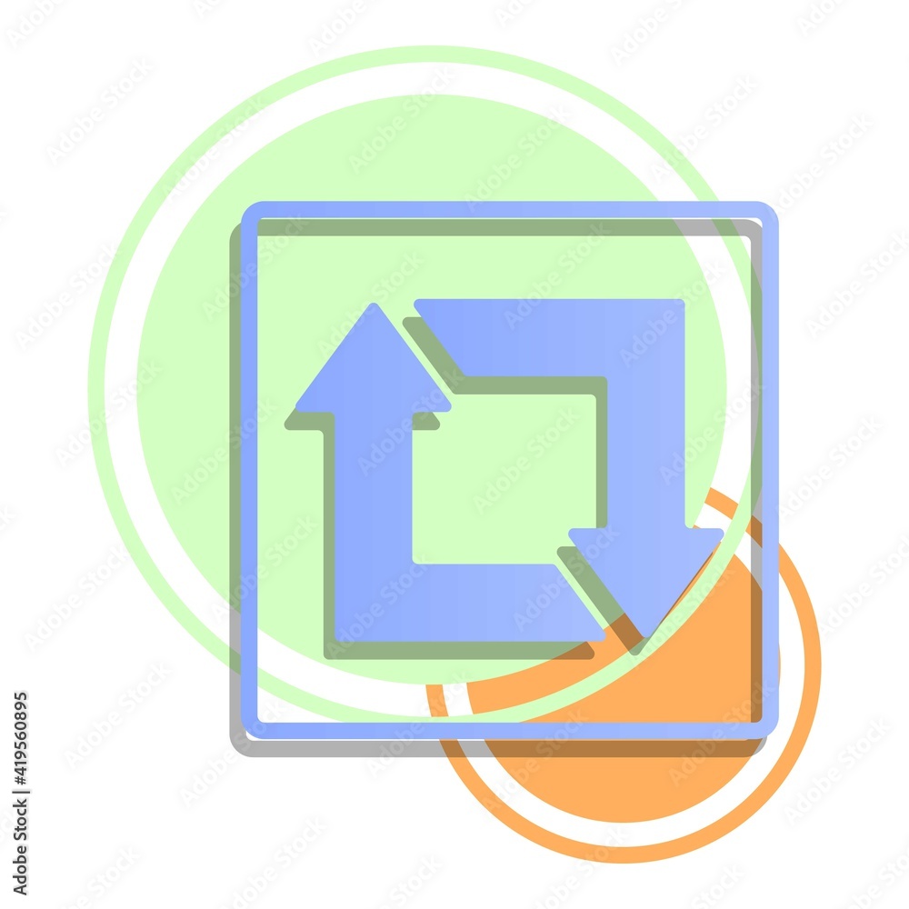 Poster repost smartphone icon. cartoon of repost smartphone vector icon for web design isolated on white ba
