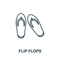 Flip Flops icon. Simple illustration from vacation collection. Creative Flip Flops icon for web design, templates, infographics and more