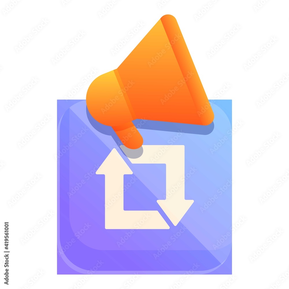 Poster share icon. cartoon of share vector icon for web design isolated on white background