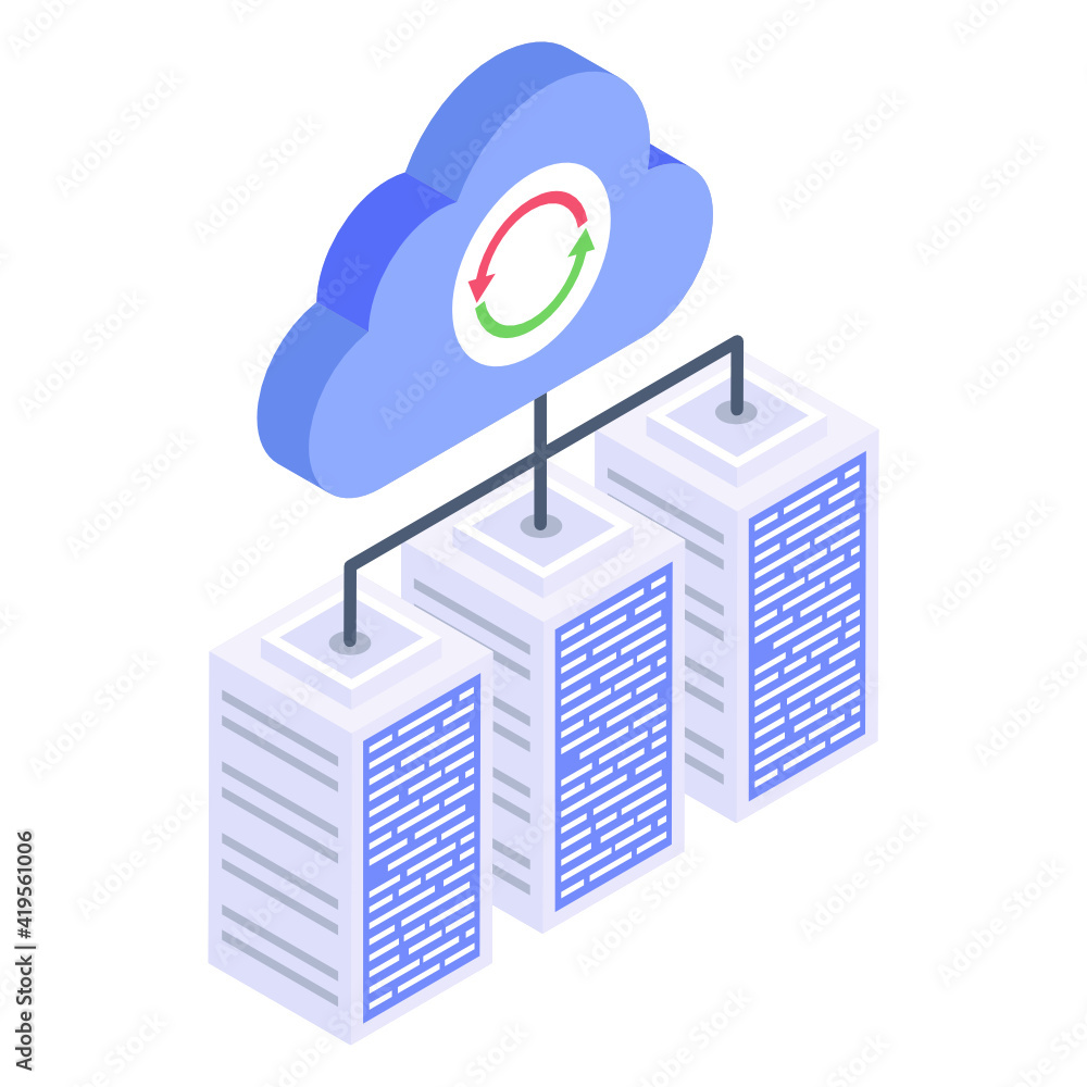 Canvas Prints a data protection isometric icon design