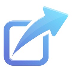 Repost choice icon. Cartoon of repost choice vector icon for web design isolated on white background