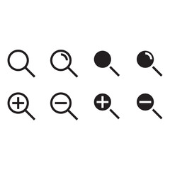 Zoom In and Zoom Out Icon