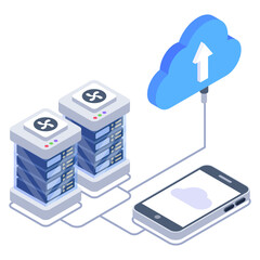 
Client server in isometric style icon, blockchain technology 

