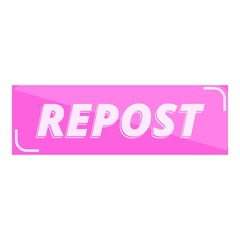 Repost user icon. Cartoon of repost user vector icon for web design isolated on white background