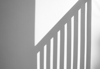 Window natural shadow overlay effect on white texture background, for overlay on product presentation, backdrop and mockup, summer seasonal concept